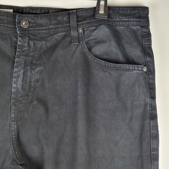 Adriano Goldschmeid AG Graduate Pants Mens 38x32 Tailored Leg Black Chino Sateen - Picture 5 of 15